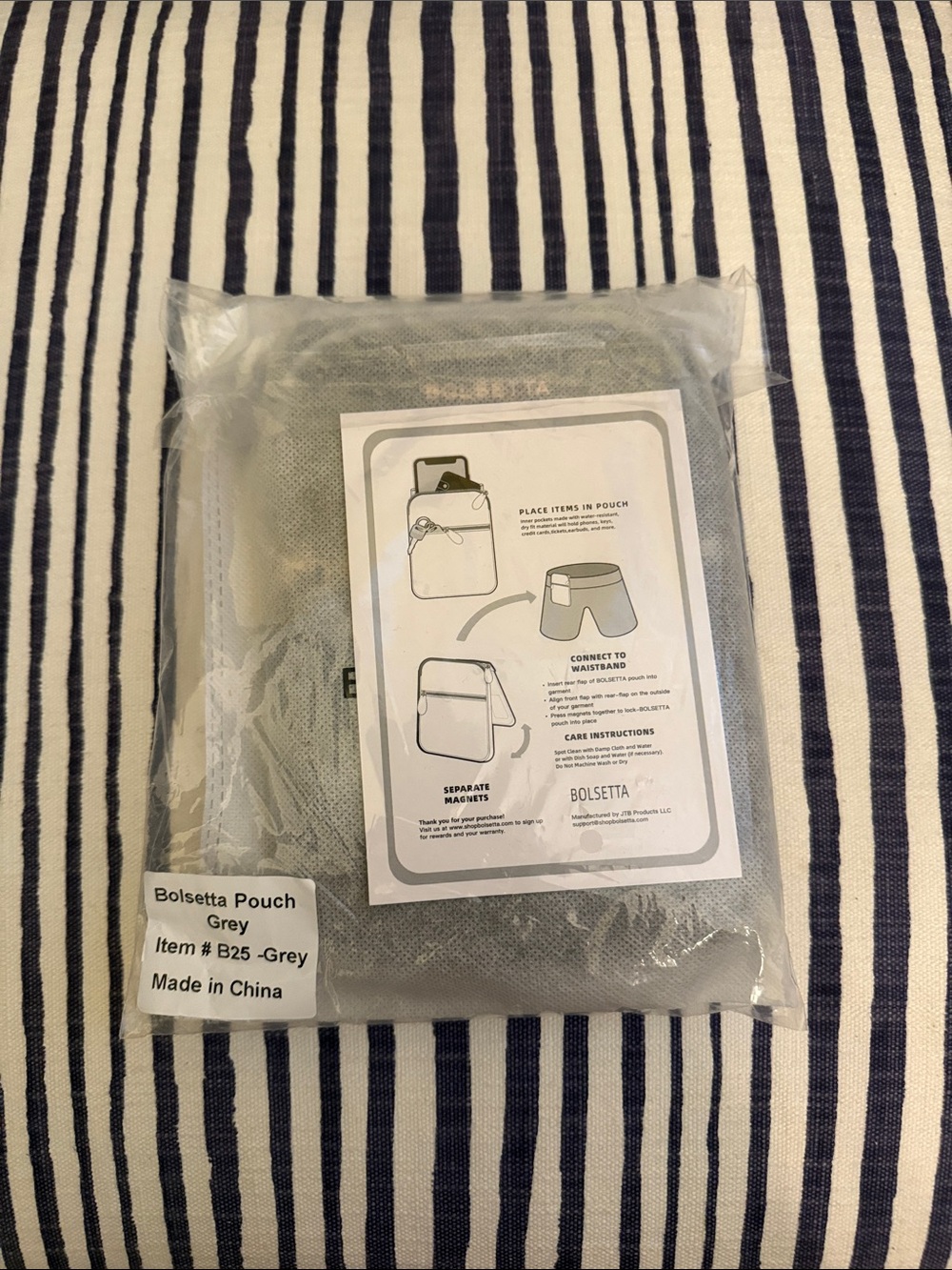 Grey Travel Pouch